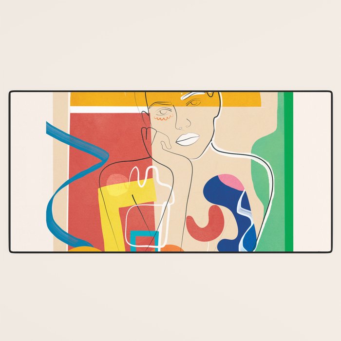 Abstract Woman 10 Desk Mat Gallery Image 3