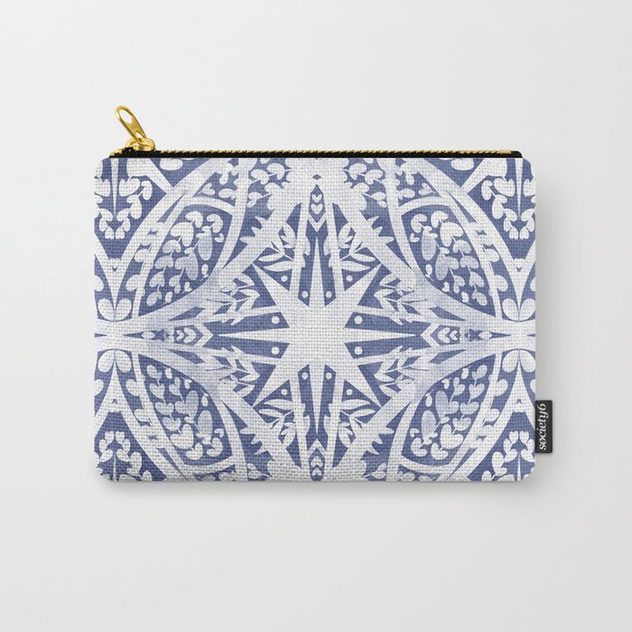 Leaves indigo fantasy tiled 4 Carry All Pouch Gallery Image 1