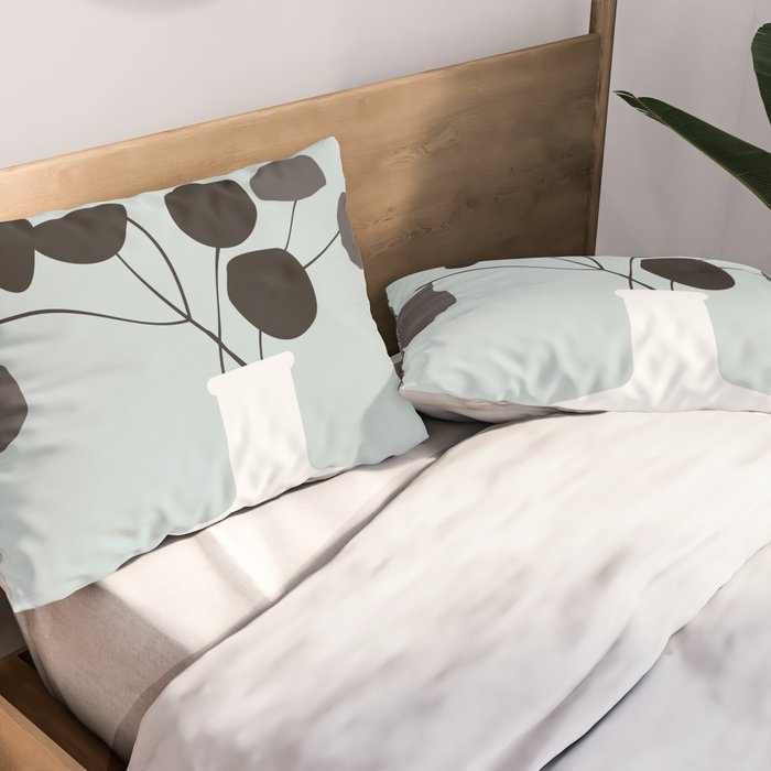 White Vase  Pillow Sham Gallery Image 2