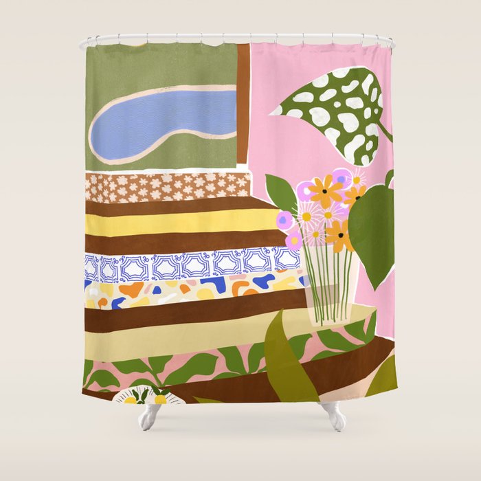 Swimming Pool Shower Curtain Gallery Image 1