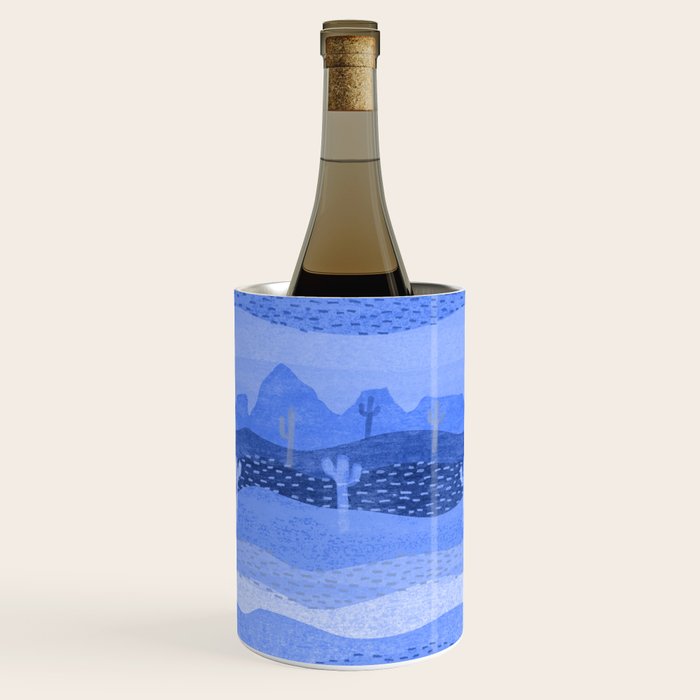 Vintage Western Desert Landscape in Night Blue Wine Chiller Gallery Image 2