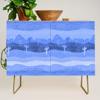 Vintage Western Desert Landscape in Night Blue Credenza Gallery Image 1
