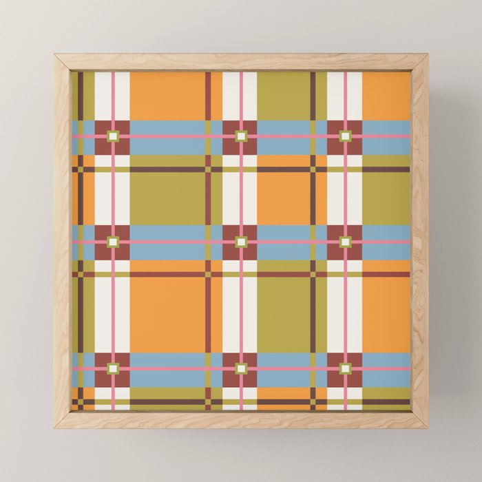 Autumn Breeze Checks Mini Art Print Gallery Image 1