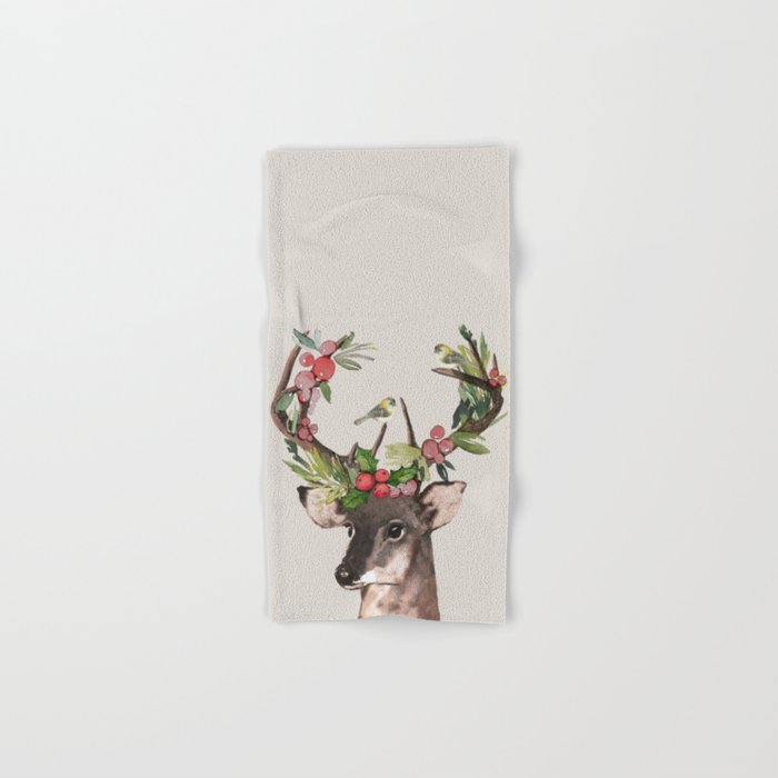 Christmas Deer Hand & Bath Towel Gallery Image 1