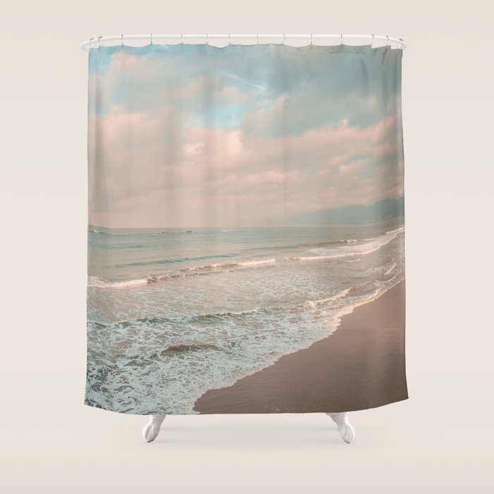 Santa Monica Beach - Coastal Landscape Photography, California Shower Curtain Gallery Image 1