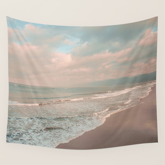 Santa Monica Beach - Coastal Landscape Photography, California Wall Tapestry Gallery Image 4