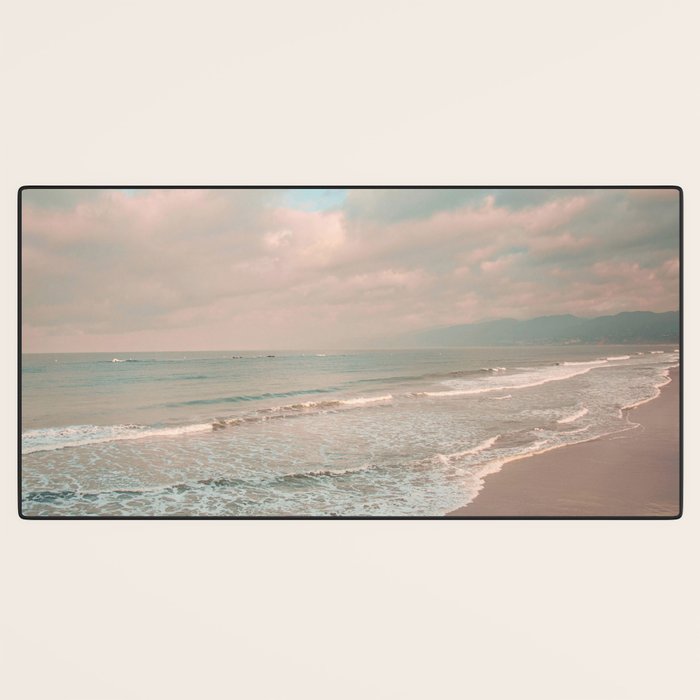 Santa Monica Beach - Coastal Landscape Photography, California Desk Mat Gallery Image 3