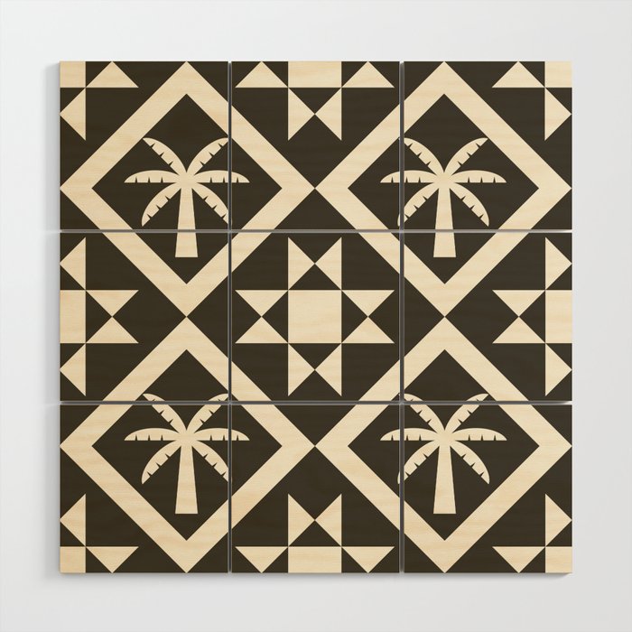 Bohemian Geometric Pattern 05B Wood Wall Art Gallery Image 1
