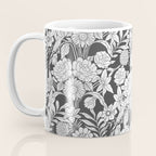 Vintage bohemian black white roses country floral Coffee Mug Gallery Image 3