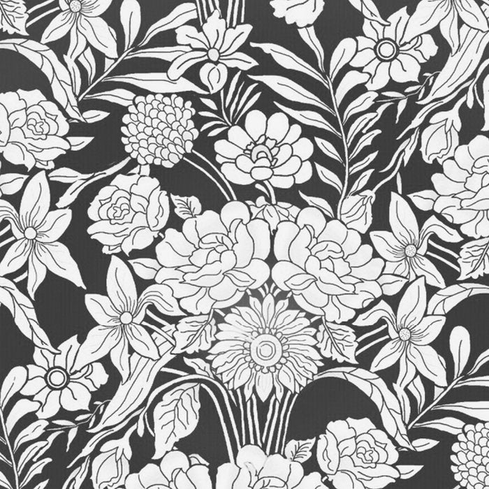 Vintage bohemian black white roses country floral Coffee Mug Gallery Image 2
