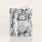 Vintage bohemian black white roses country floral Coffee Mug Gallery Image 4