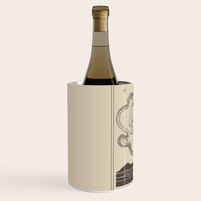 The High Priestess Card Poster. Witchy Girl and Mystic Snake Wine Chiller Gallery Image 2