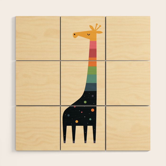 Galaxy Giraffe Wood Wall Art Gallery Image 1