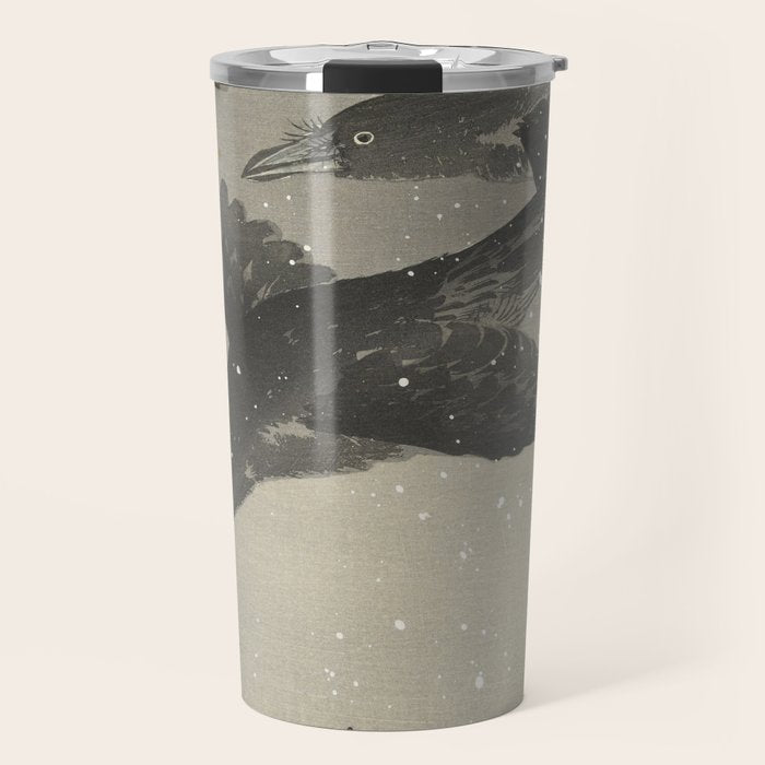 Crows in the snow Travel Mug Gallery Image 1