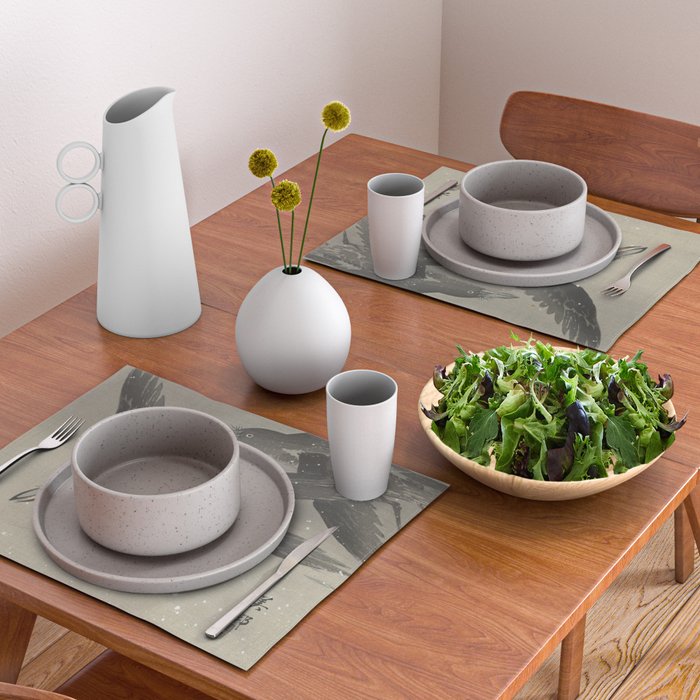 Crows in the snow Placemat Gallery Image 2