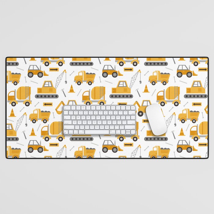 Construction Trucks Desk Mat Gallery Image 1