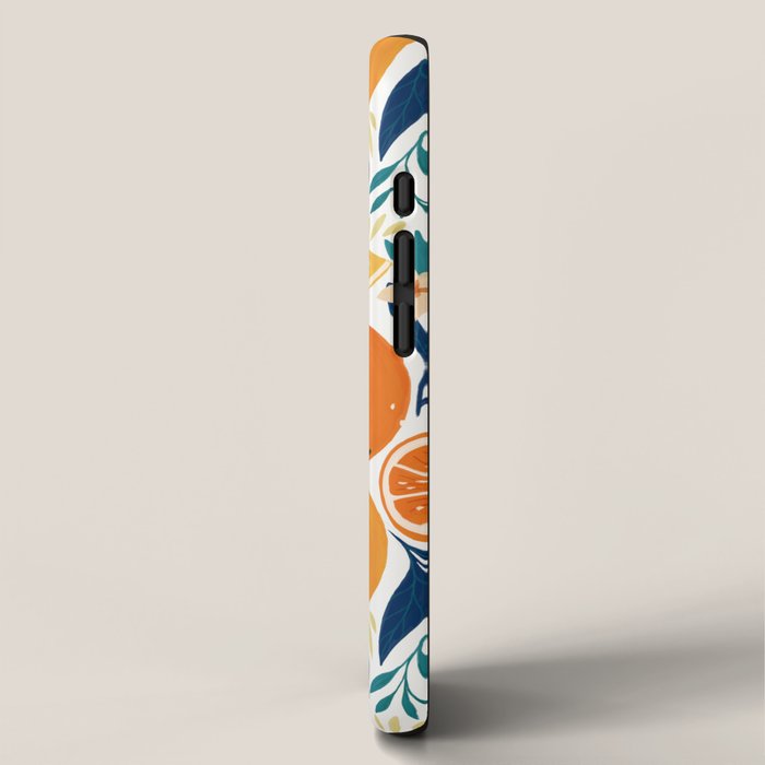 Citrus Fruits - Blue and Orange iPhone Case Gallery Image 2