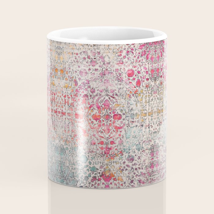 N258 - Vintage Glam Farmhouse Boho Traditional Floral Moroccan Style Coffee Mug Gallery Image 4