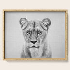 Lioness - Black & White Serving Tray Gallery Image 1