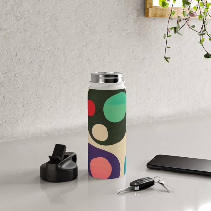Mid-Century Abstract Balance 11 Water Bottle Gallery Image 4