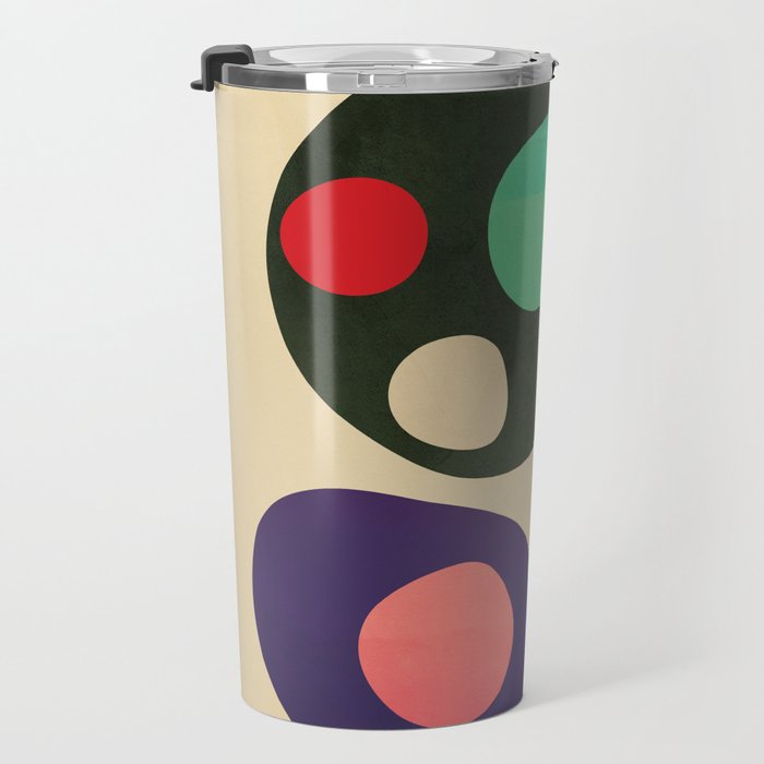 Mid-Century Abstract Balance 11 Travel Mug Gallery Image 3