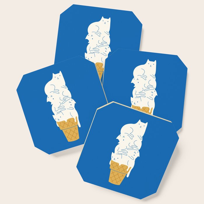Cats Ice Cream Coaster Gallery Image 1