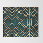 Dark Teal Geo Throw Blanket Gallery Image 2