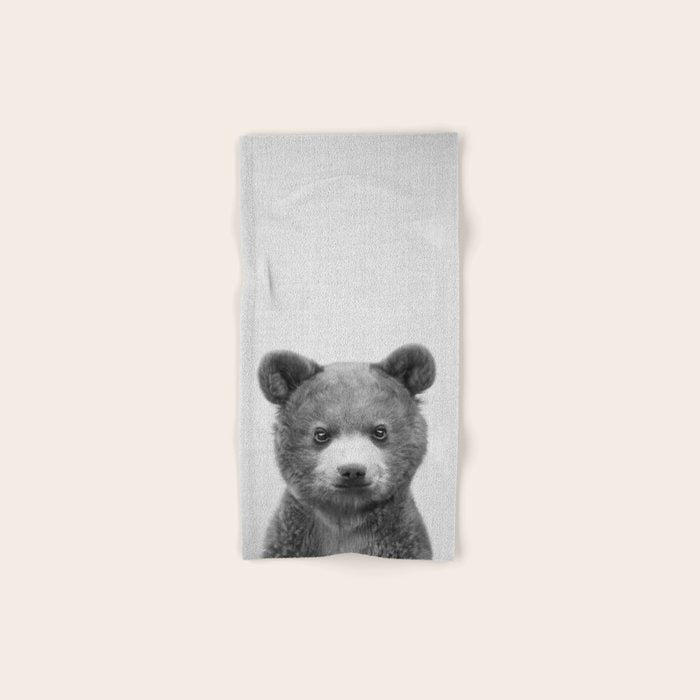 Baby Bear - Black & White Towels Gallery Image 1