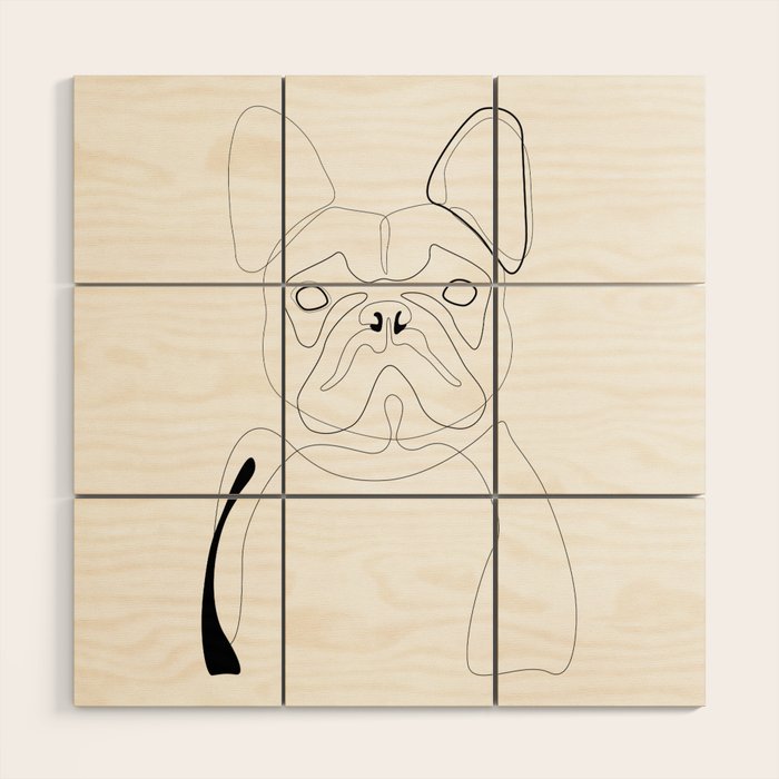 French Bulldog Wood Wall Art Gallery Image 1
