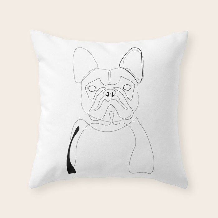 French Bulldog Throw Pillow Gallery Image 6