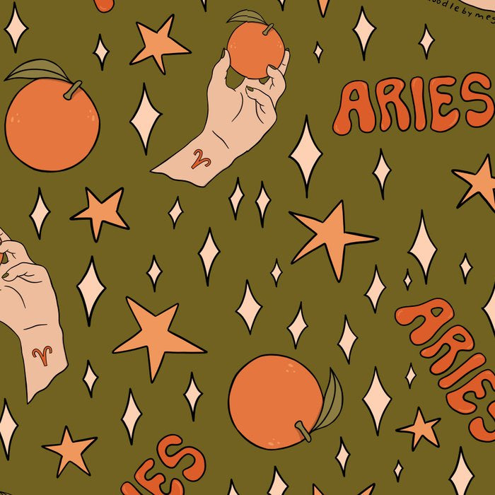 Aries Orange Print Coffee Mug Gallery Image 2