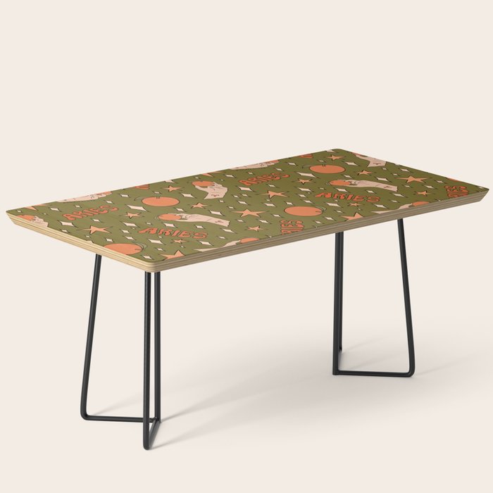 Aries Orange Print Coffee Table Gallery Image 1