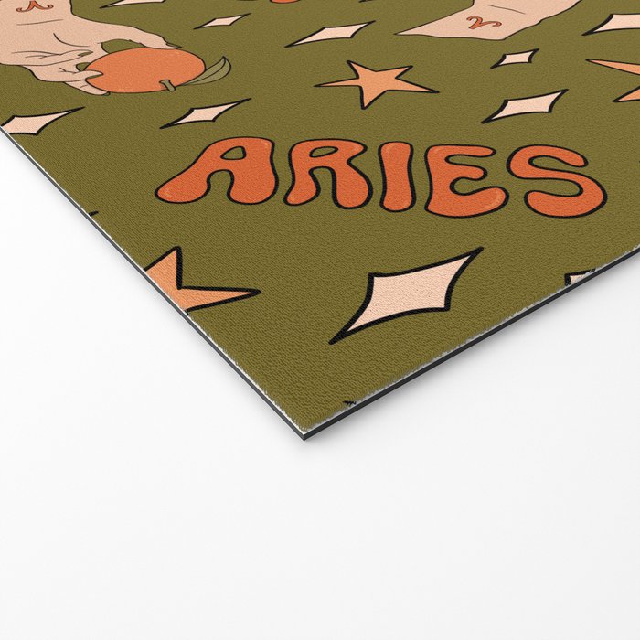 Aries Orange Print Welcome Mat Gallery Image 2