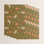 Aries Orange Print Wrapping Paper Gallery Image 3