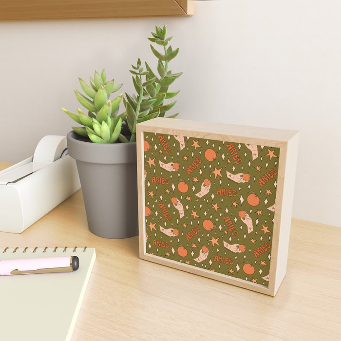 Aries Orange Print Mini Art Print Gallery Image 2