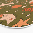 Aries Orange Print Bath Mat Gallery Image 3