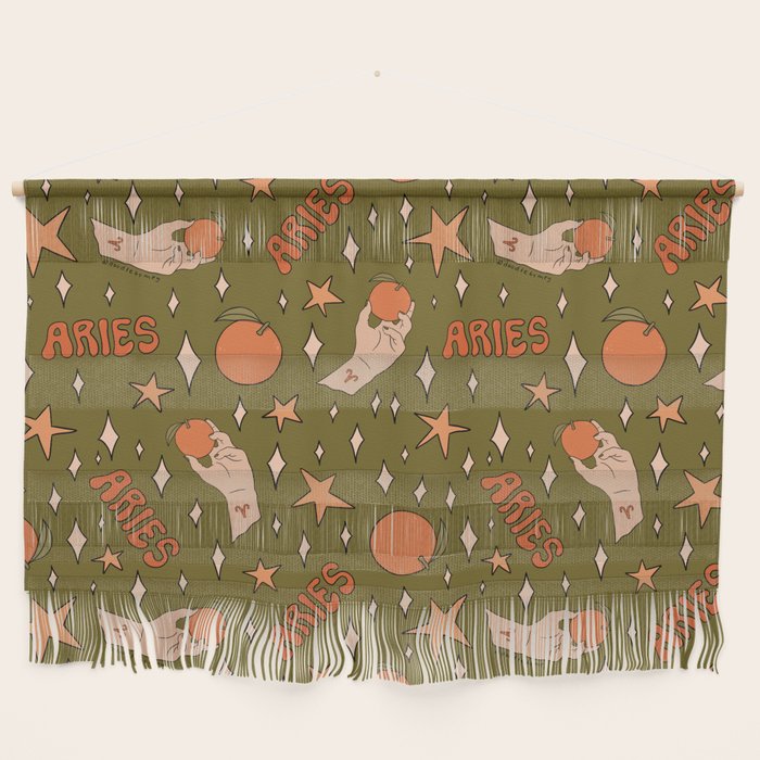 Aries Orange Print Wall Hanging Gallery Image 1