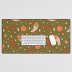 Aries Orange Print Desk Mat Gallery Image 1