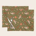 Aries Orange Print Placemat Gallery Image 1