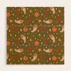 Aries Orange Print Wood Wall Art Gallery Image 1