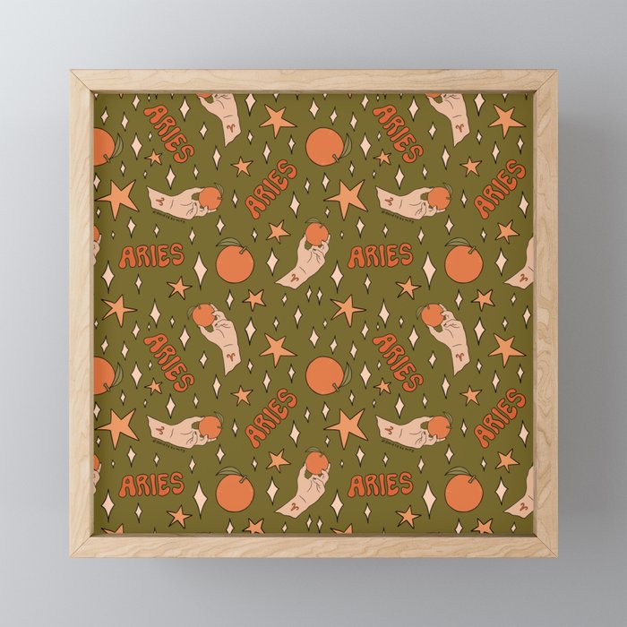 Aries Orange Print Mini Art Print Gallery Image 1