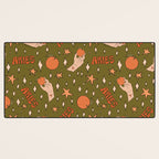 Aries Orange Print Desk Mat Gallery Image 3