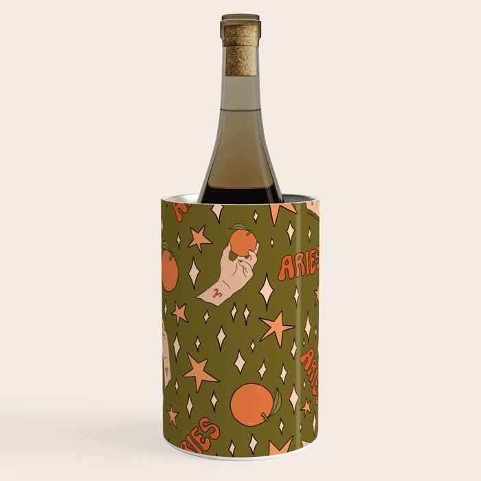Aries Orange Print Wine Chiller Gallery Image 1