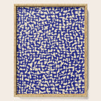 Playful strokes #4 / Blue on Beige Serving Tray Gallery Image 1