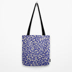 Playful strokes #4 / Blue on Beige Tote Bag Gallery Image 2