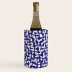 Playful strokes #4 / Blue on Beige Wine Chiller Gallery Image 3