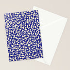 Playful strokes #4 / Blue on Beige Stationery Card Gallery Image 2