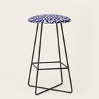 Playful strokes #4 / Blue on Beige Stool Gallery Image 1