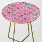 Pink Horse Print, Hand Drawn, Horses and Flowers, Girls Room, Side Table Gallery Image 2
