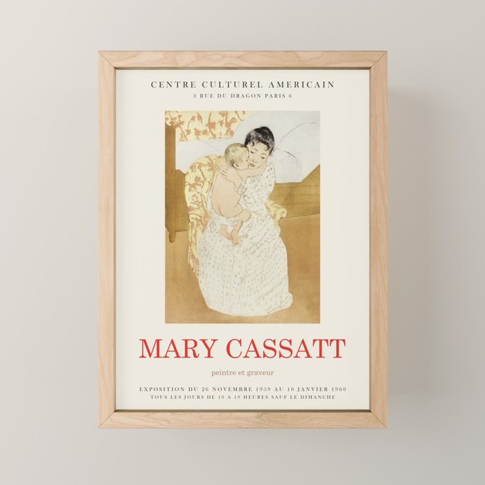 Mary Cassatt Vintage Art Exhibition Poster, 1959 Mini Art Print Gallery Image 1